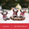 Creative Zakka Christmas Handmade Cute Resin Animal Ornaments for Home, Car, or Desk Decoration
