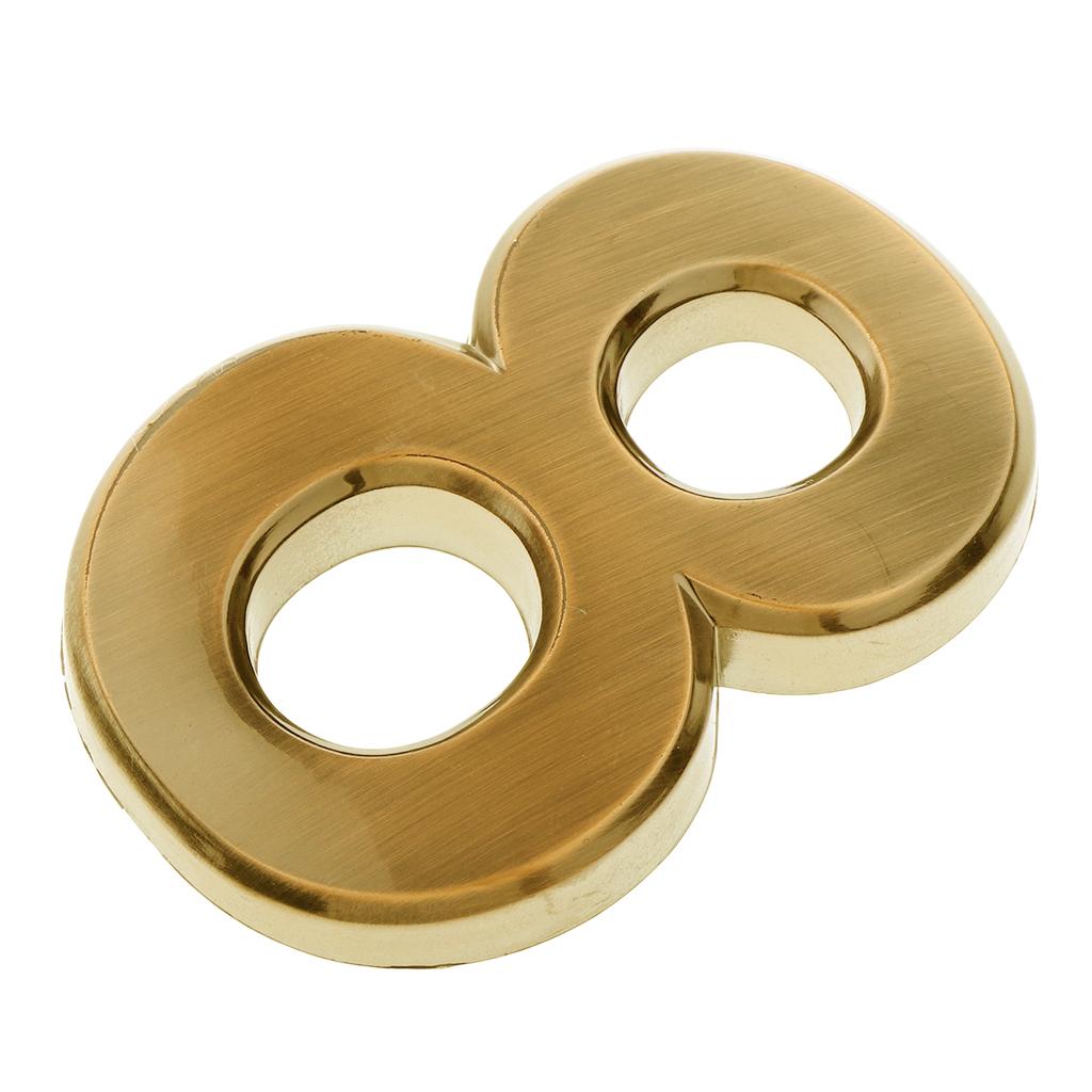 Golden Plastic House Number, Home Address Decor, Outdoor Door Number, Modern Address Number, Road Sign