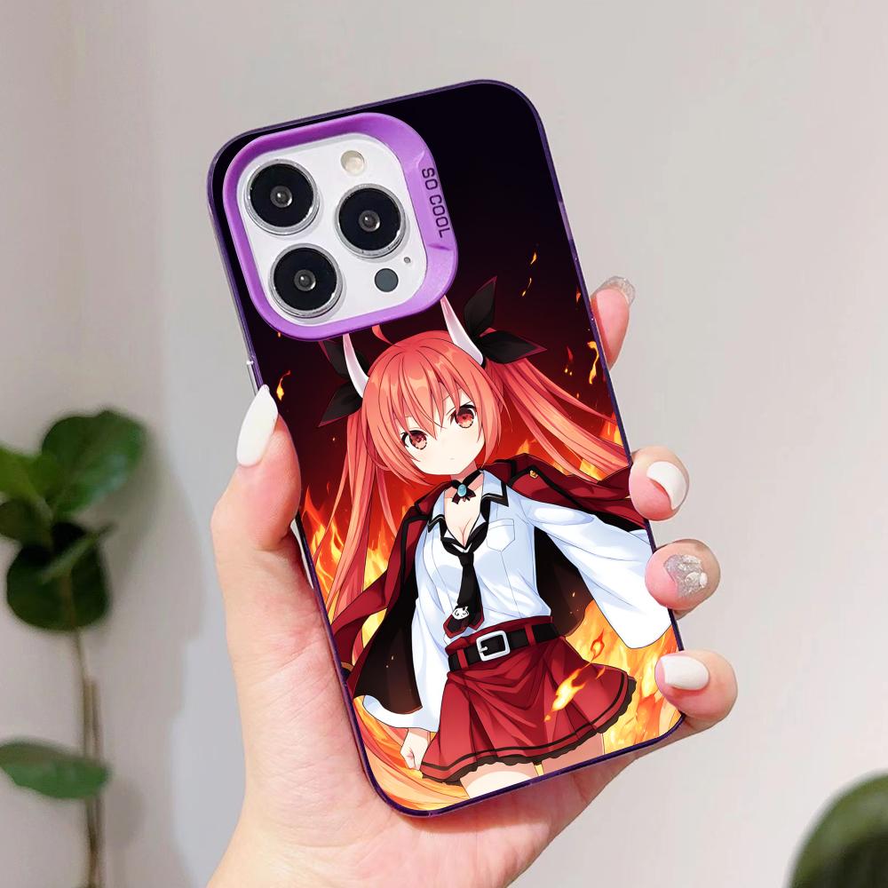 Date a Live Kotori Itsuka Purple Translucent Mobile Phone Case for iPhone 17 16 15 14 13 12 11 X XR XS Air Pro Max Plus Cover