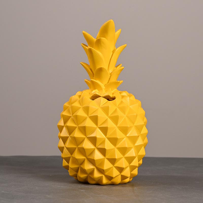 Harz Ananas Spardose Figuren Ananas Modell Spardose Miniaturen Frucht Dekoration Kreative Heimdeko