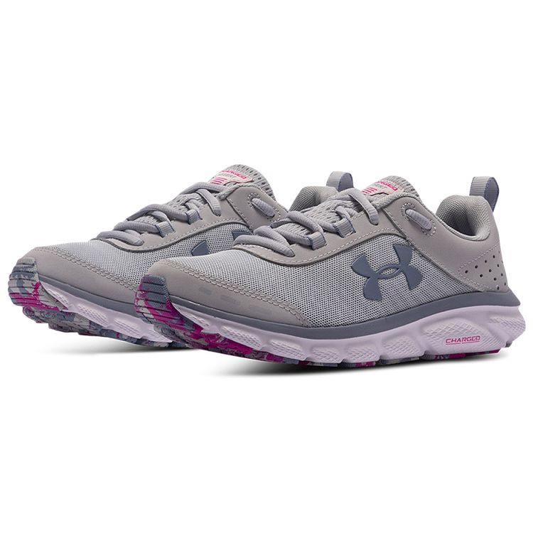 Under Armour Charged Assert 8 Marble Low Top Laufschuhe Damen Laufschuhe Hellgrau 3024625-100