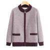 Grandma Sweater Cardigan Mom Knitted Sweater Old Lady Clothes Women's Medium Elderly Loose Casual Crew Neck Jacket
