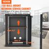 15U Wall Mount Network Server Rack Cabinet Enclosure 18'' Glass Door Lock