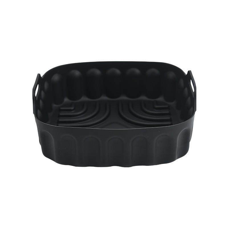 Квадратный силиконовый противень для аэрофритюрницы, термостойкий, антипригарный, легко моющийся, многофункциональный коврик