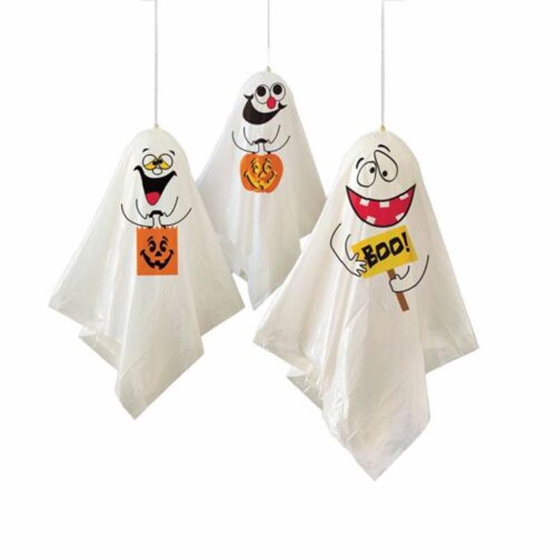 Eerie Yet Durable 3 Haunted Halloween Hanging Ghost Decorations For Fearful Festivities