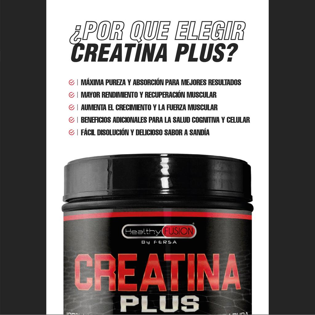 Healthy Fusion Creatine Monohydrate Powder | No Additives | Promotes Muscle Growth and Increases Physical Performance | 300g Watermelon Flavor
