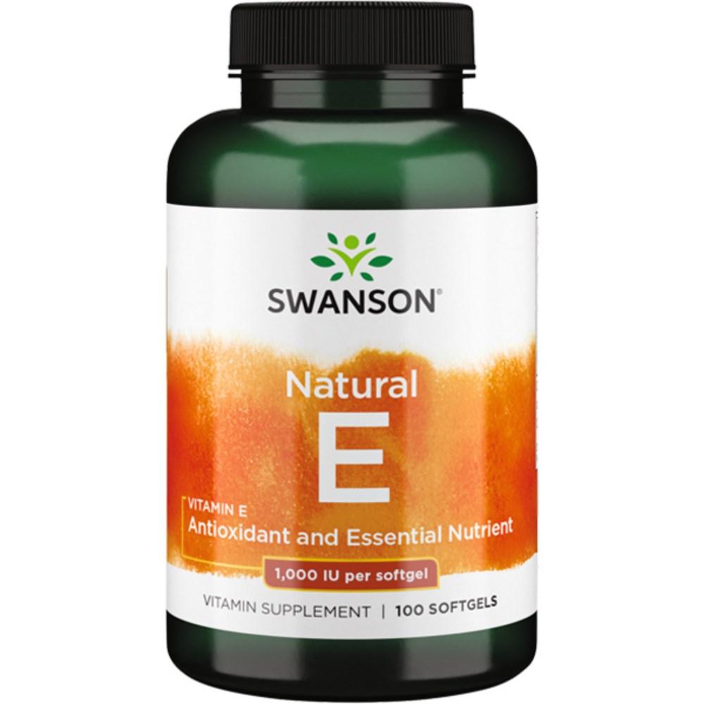 Swanson Natural Vitamin E 1000 IU Softgels 1 Pcs (100 Tablets)