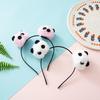 1 peça faixa de cabeça tridimensional de panda engraçado, pelúcia panda gigante, desenho animado, fofo, doce, celebridade da internet, touca para lavar o rosto, acessórios de cabelo
