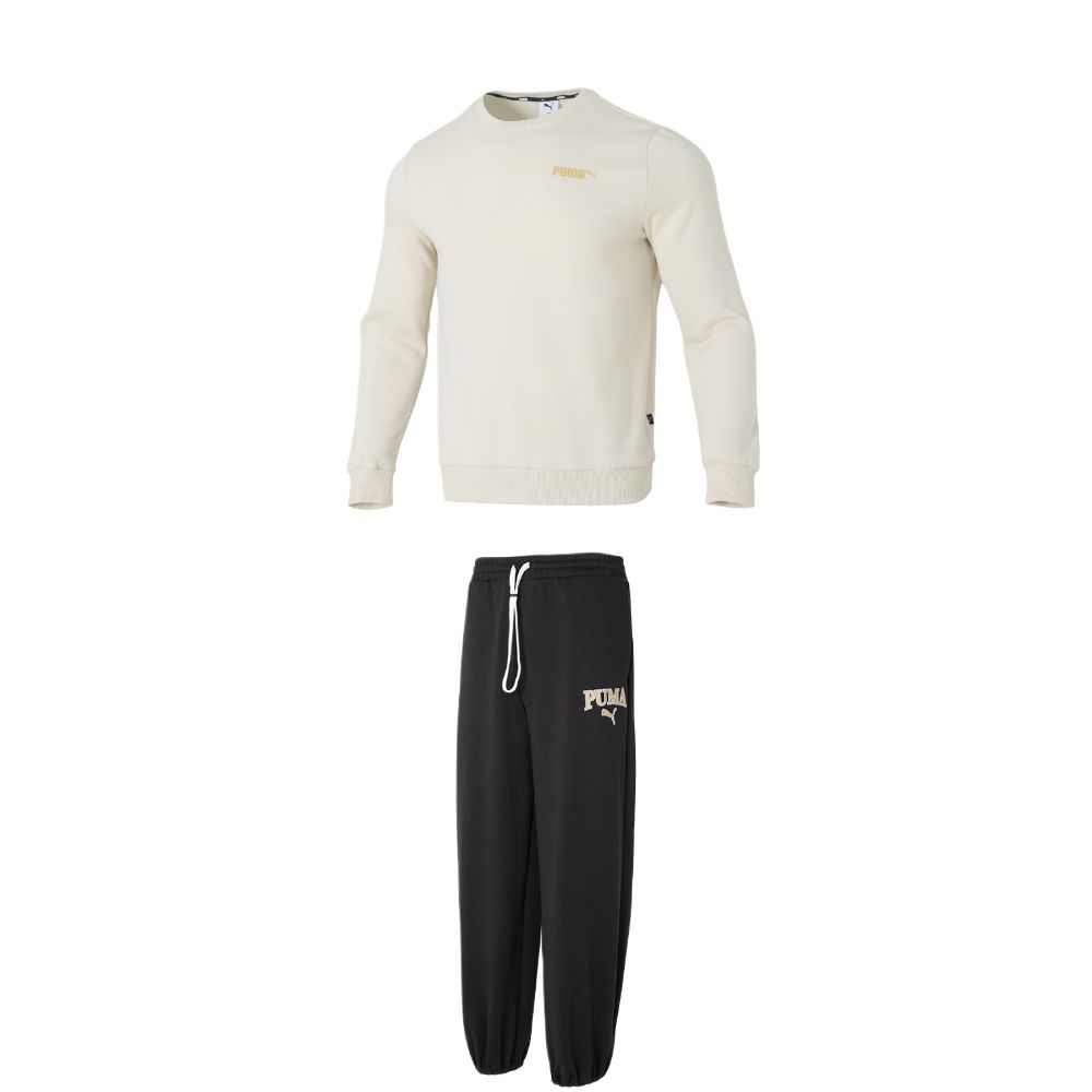 

Puma Pullover Hooded Sweatshirt And Pants Set Men Sweatshirts 693711-87+682928-01 XL