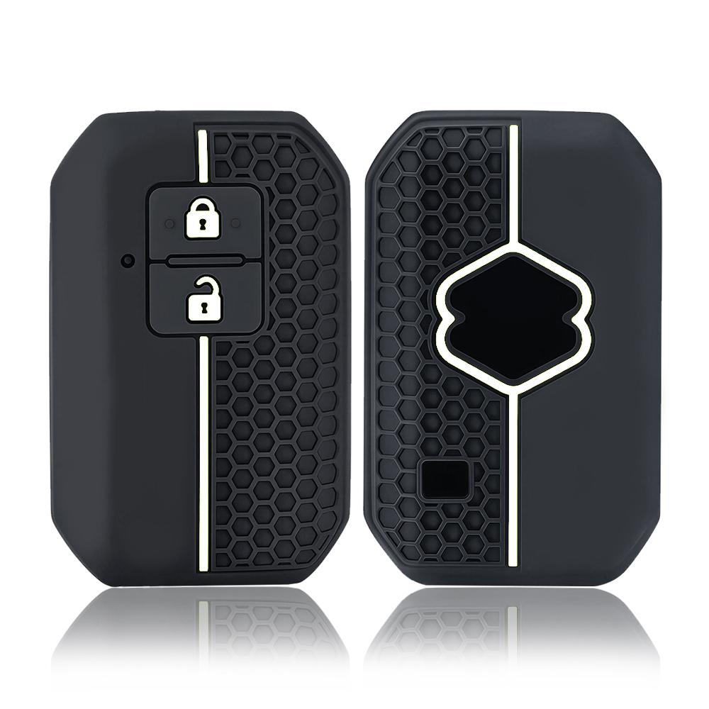 2 Buttons Silicone Car Key Case Cover For Suzuki Swift Wagon R Jimny Sierra Spacia Ertiga Auto Key Fob Shell Protect Accessories