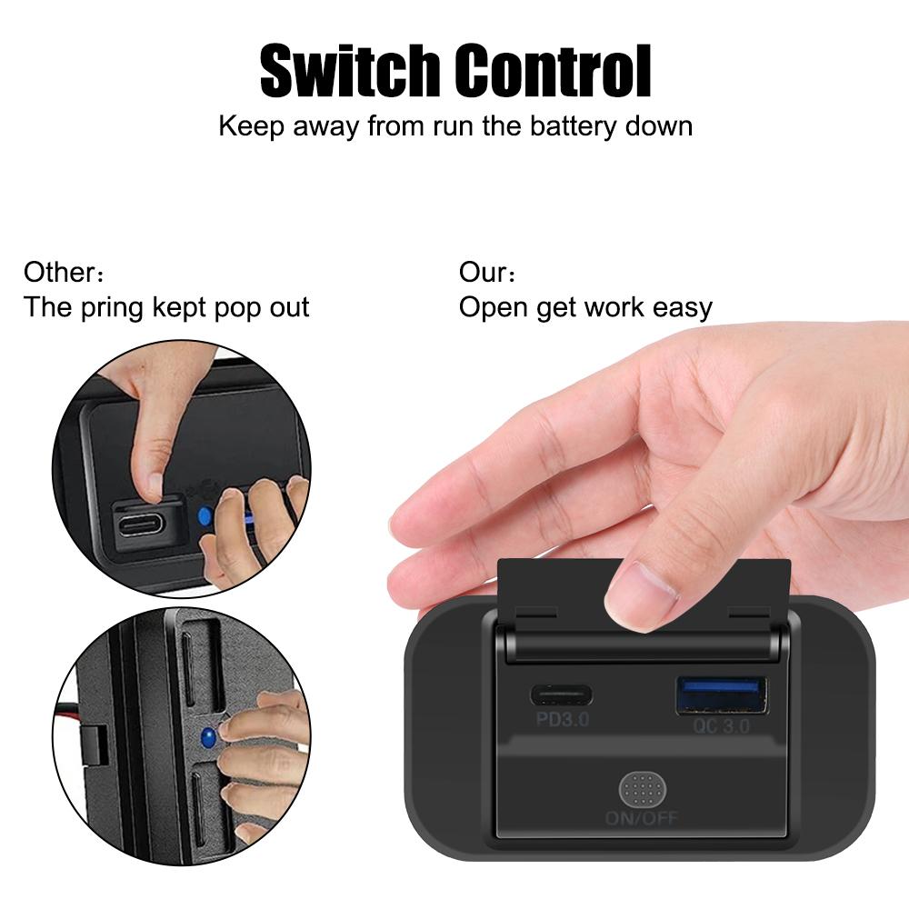 

Dual USB Socket Adapter 12V/24V Quick Charge PD 3.0 For Motorcycle Camper Truck ATV Boat Car RV Outlet Socket Car Charger красный