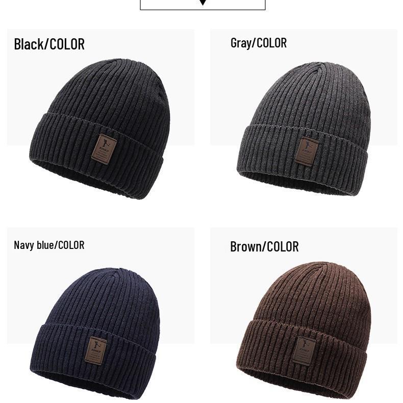 Autumn/Winter Men's Warm Knitted Wool Beanie - Outdoor Cycling Cold Protection, Newcomer Offer