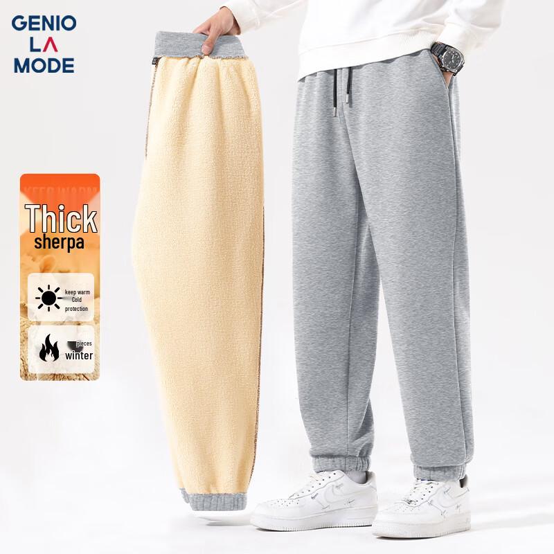 

GENIOLAMODE Men s Winter Sherpa Lined Cotton Pants XL