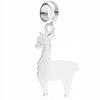 Charms Silver Plaque With Llama Alpaca Animal Animals Silver 925