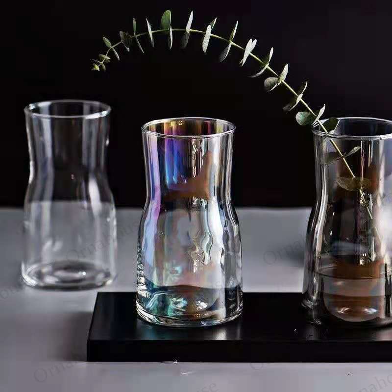 

Creative Small Glass Vase, Transparent Flower Arrangement, Water Care, Nordic Living Room, Bedroom Decoration and Ornaments
