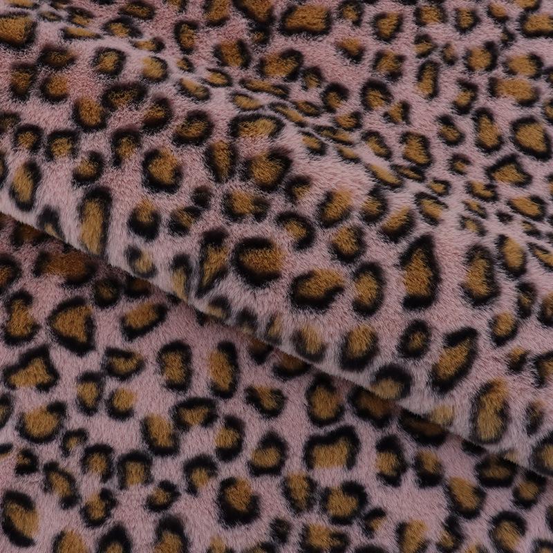 800g Leopard Print Rabbit Fur Fabric: Blanket, Toy, Pillow, Homewear, Kids' Wear, Coat, Hat.