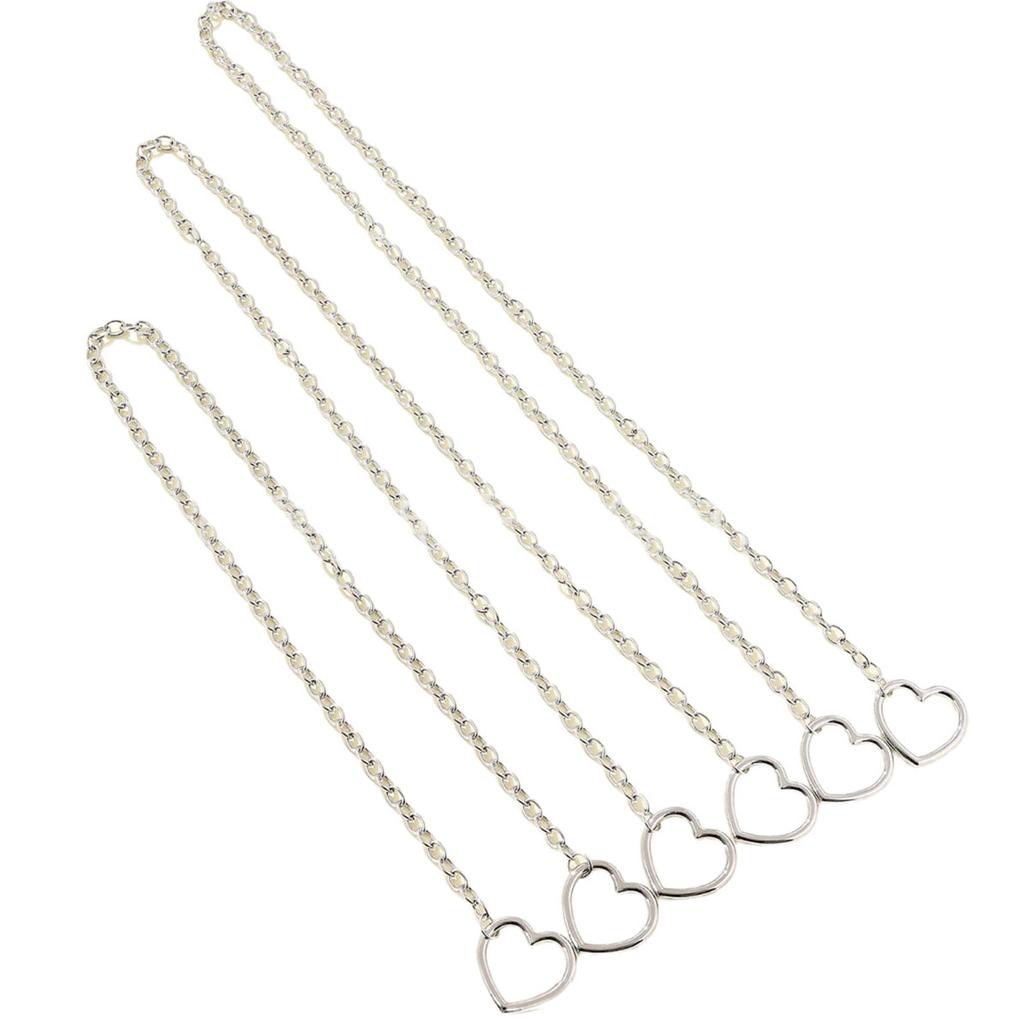 Hollow Heart Pendant Necklace for Women Slip Chain Choker Fashion Clavicle Chain Neckwear Wedding Party Jewelry Gift