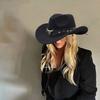 Funny Party Hats Cowgirl Hat Leathers Band Ladies Cowboy Hats for Womens Fedora Western Cowgirl Hat Vintage