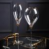 Gold Rimmed Crystal Champagne Glasses Luxury Stemware Set For Wedding Anniversary Party Elegant Dining Table Display Home Bar