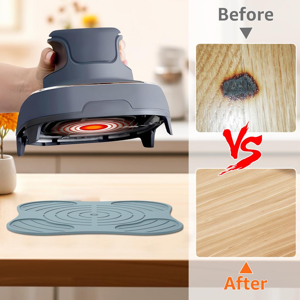 3/4Pcs Air Fryer Insulated Mat Heat Resistant Non Slip Silicone Pad for Kitchen Microwave Safe Compatible with Ninja Crispi