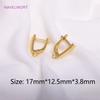 18K Gold Plated Brass Earring Hook Clasp,High Quality Ear Wire For Earring Making Findings,Accessories For Earrings