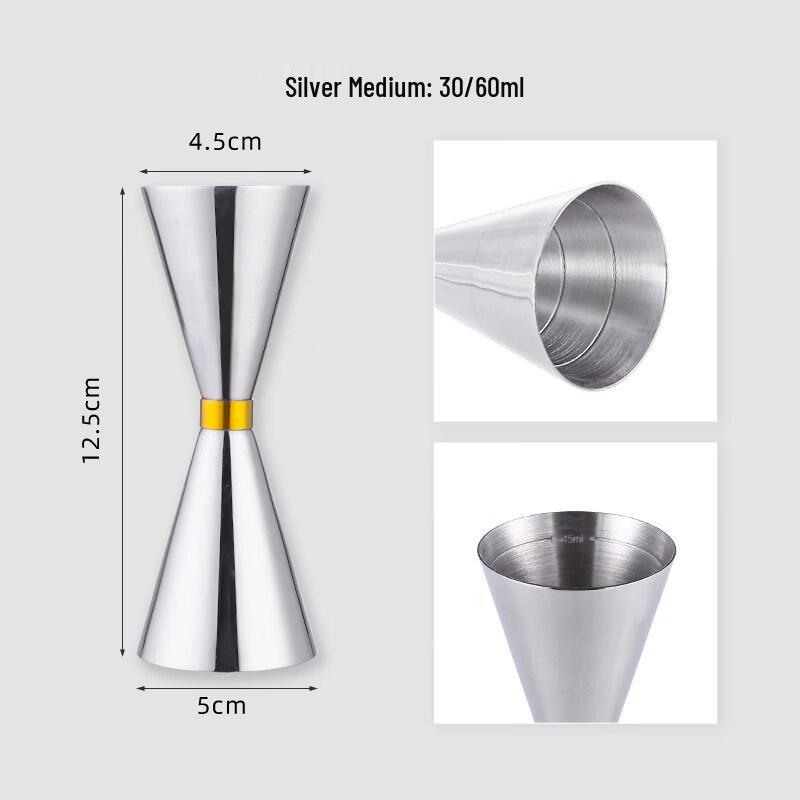 ZISIZ Stainless Steel Bartending Jigger Set