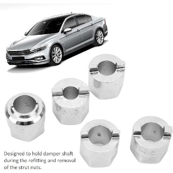 Conjunto de Soquetes para Porca de Amortecedor 5 peças Substituição para Classe C W203 W209 CLK, Conjunto de Ferramentas de Soquete para Porca de Amortecedor da Suspensão Dianteira Inclui 5 Soquetes de Tamanhos Diferentes para