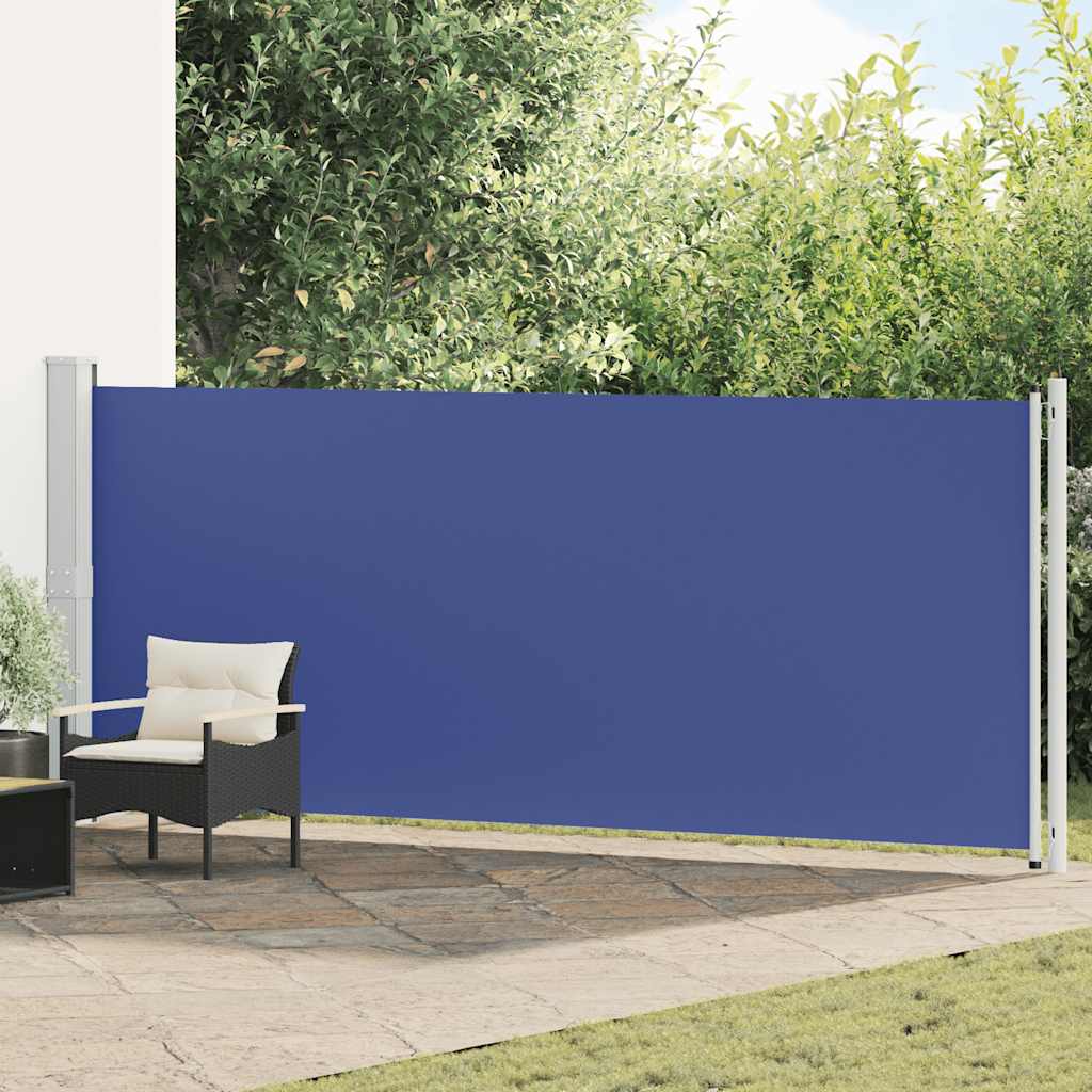 Side Awning Extendable 600 x 160 cm Blue