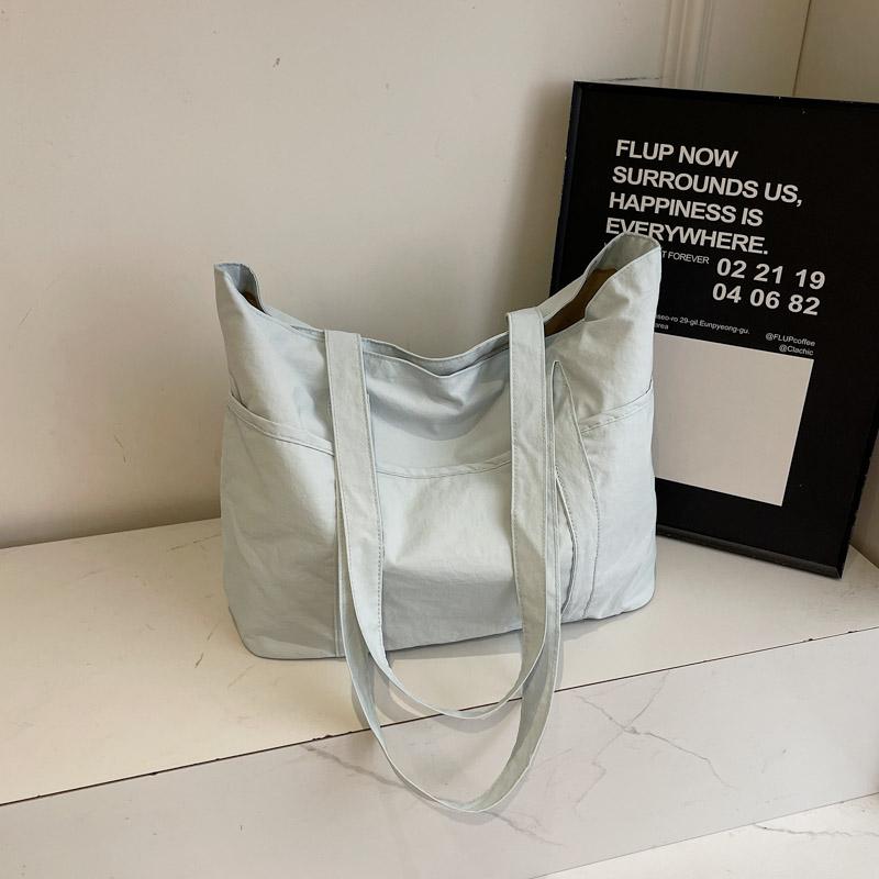 Women Large Capacity Tote Bag Commuter Canvas Bag Student Class Shoulder Bag