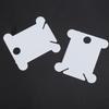200pcs White Plastic Thread Winder Plate Bobbin Winder Embroidery Floss Bobbins  Cross Stitch