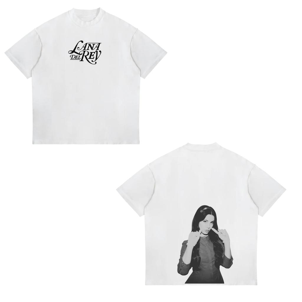 Singer Lana Del Rey Graphic T Shirt Unisex Women Fashion Hip Hop 90s Vintage TShirts Oversized Cotton Casual Tshirt Y2k Streetwear