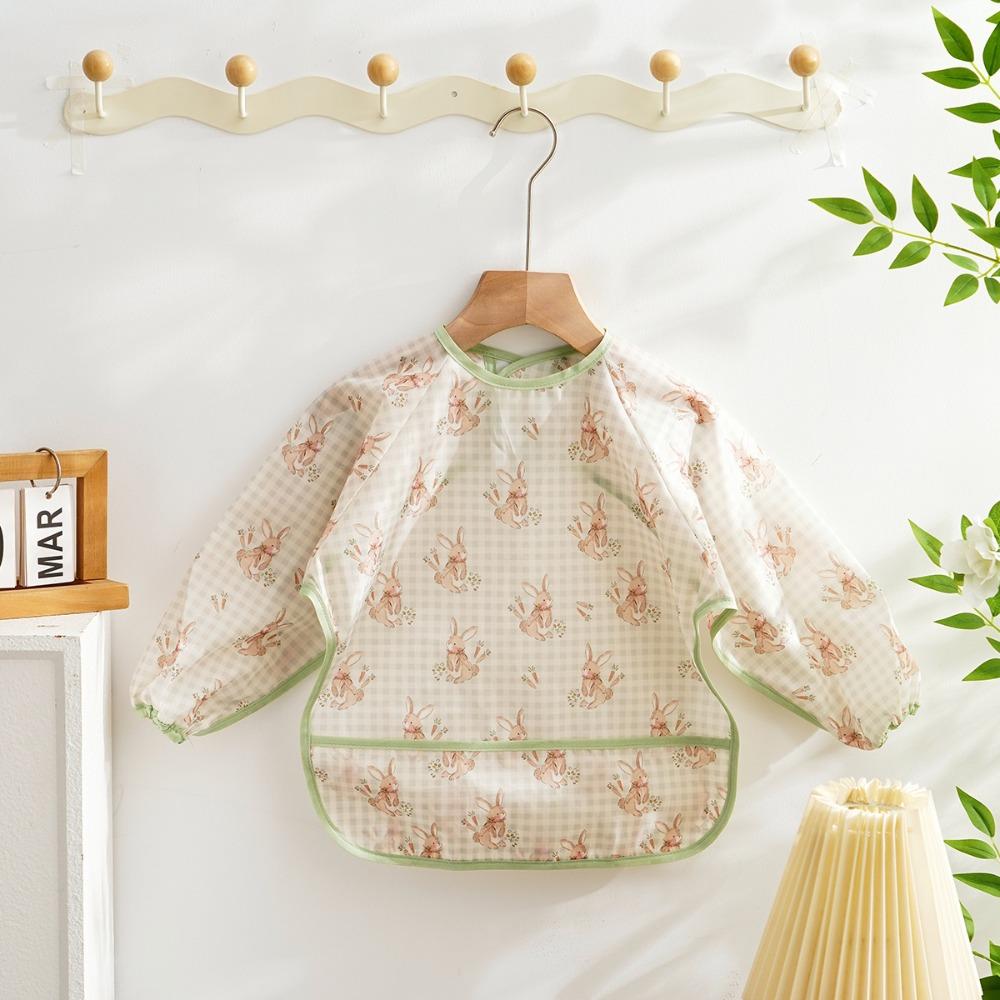 Washable Feeding Bib Long Sleeve Wash-Free Eating Bibs Portable Coveralls Bibs  Easy To Clean