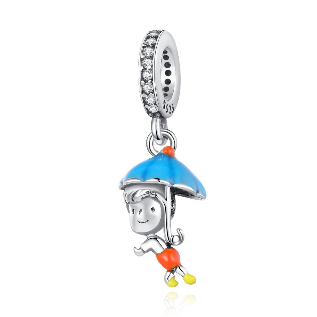 S925 Silver DIY Craft Accessories Fashion Kissing Figure Charms For Couples Handmade Jewelry Making Supplies