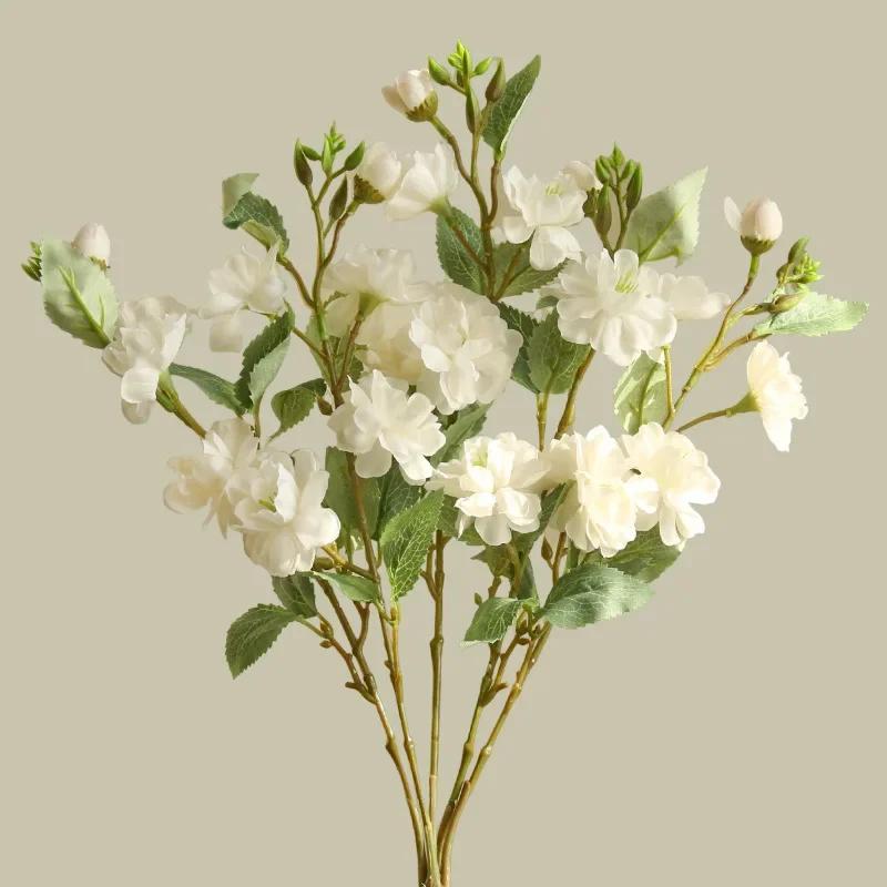 Simulation Flowers Silk White Camellias Bouquet Bedroom Decorative Artificial Pink Camellia Wedding Decorative Fake Flower