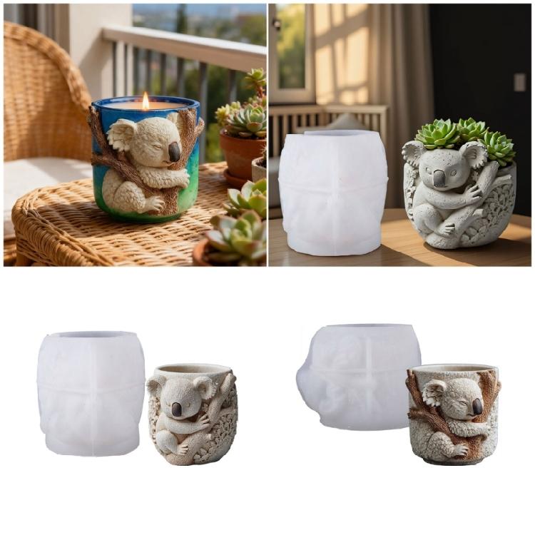 Artistic Silicone Mold Koala Pattern Resin Casting Jewelry Making Moulds Home Garden Decors Creative Crafting Projects