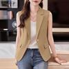 ZANZEA Womens Casual Notched Lapel Summer Sleeveless Cardigan Vest