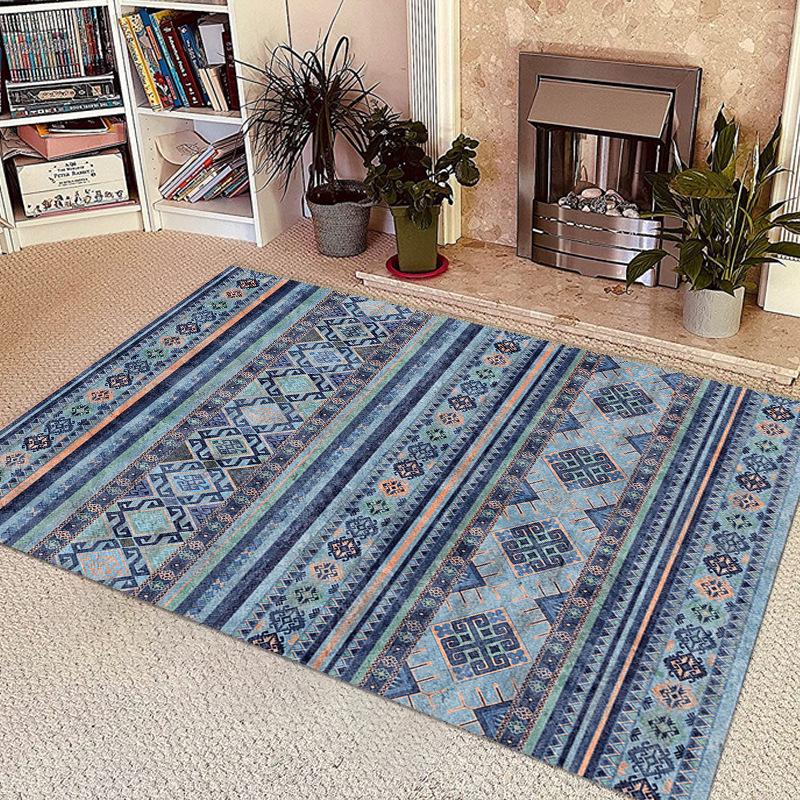 Bohemian Cross-Border Rug: Retro Style Living Room Decor, Bedroom Insulation, Office Dirt-Resistant, Bedside, and Sofa Blanket.