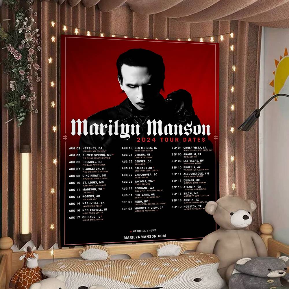 MMarilyn MManson Hanging Bohemian Tapestry for Living Room Home Dorm Decor Japanese Tapestry