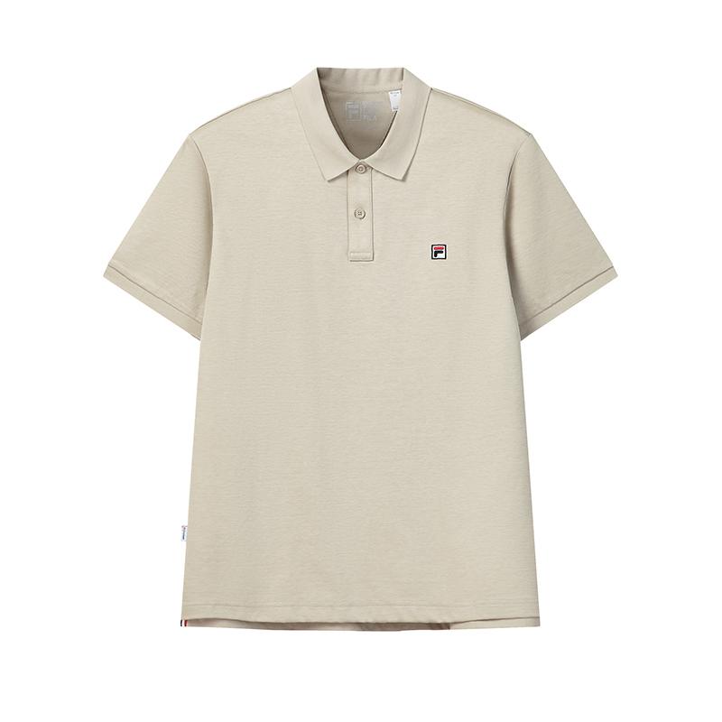 

FILA Белый Модный Простой Классический Повседневный Универсальный Удобный Логотип Бренда Вязаный Поло с Короткой Рукавой Мужские Топы Цвет Пепельно-Серый F51M623101FGY M