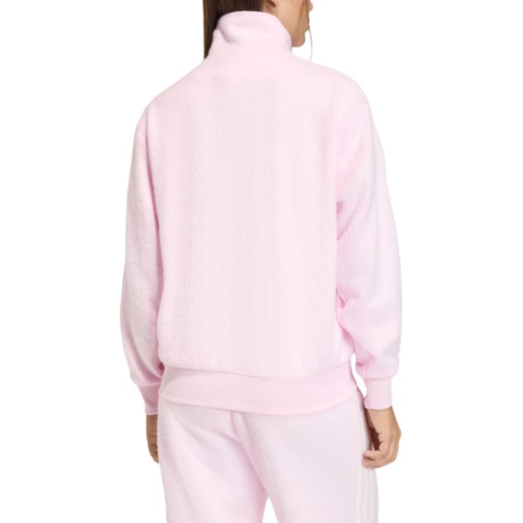 Adidas Originais Firebird Mohair Gola Alta Corte Solto Zíper Jaqueta Esportiva Manga Longa Jaquetas Femininas KS7778