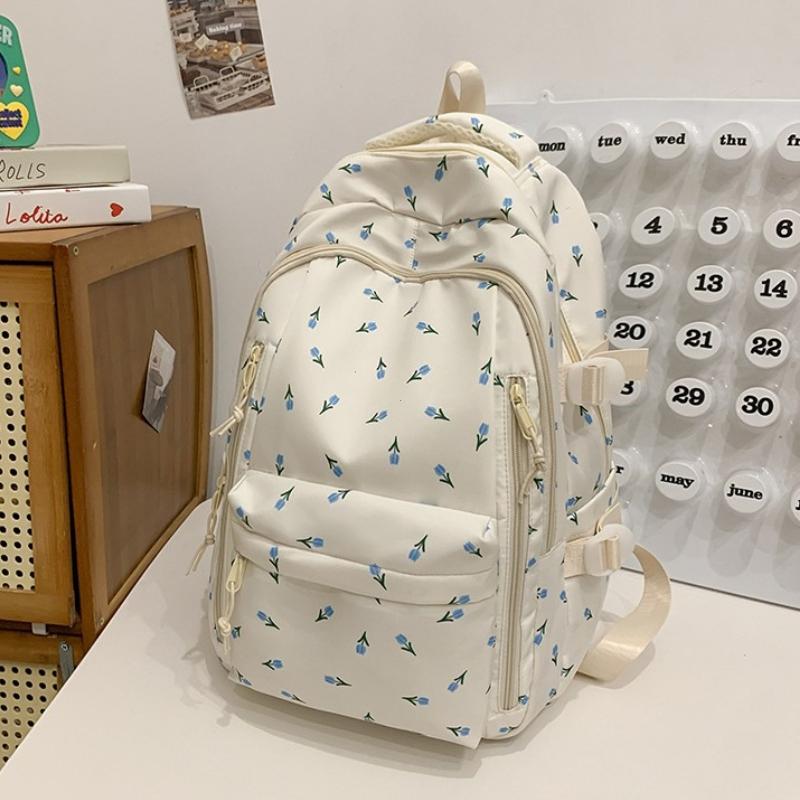Cute Girls School Backpack Large Capacity Student Schoolbag Portable Travel Storage Bookbag for Teenagers