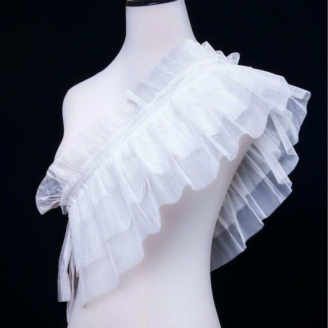 

Женский пышный сетчатый шарф, фальшивый воротник, аксессуар для косплея, реквизит для костюма ведущего программы на балу-маскараде