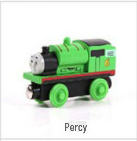 Children's Wooden Toy Train Head Cake Decoration - YB02