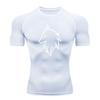 Men's Quick Dry Compression Workout T-Shirt, Stylish Wolf He
