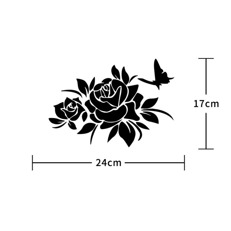 

24x17 см бабочки любовь цветы наклейка на автомобиль кузов автомобиля бампер окна мотоцикл ноутбук стены виниловая пленка наклейка автомобильные аксессуары 24x17cm&1Pc