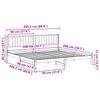 Bed Frame Light Grey 200 x 200 cm Solid Pine Wood