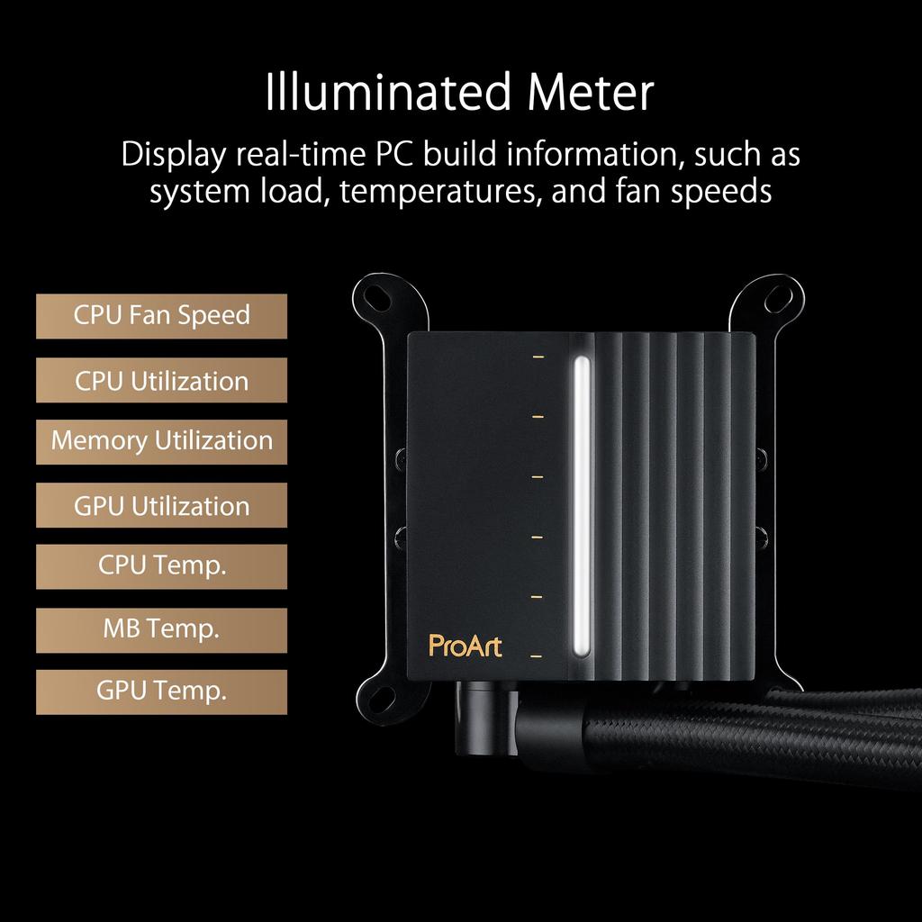 ASUS ProArt LC 420 420mm AIO CPU Officially Licensed In Japan All-in-One Water-Cooled Cooler, Black,