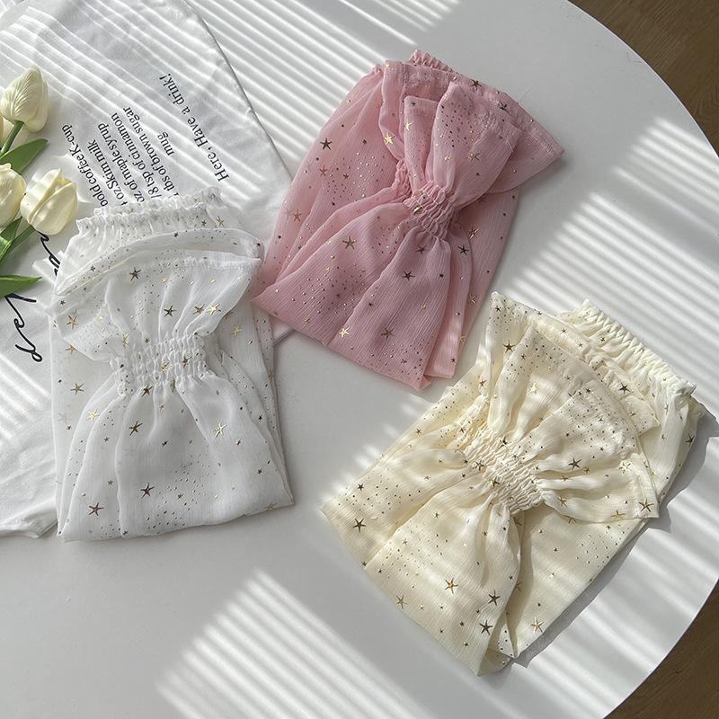 Star Chiffon Yarn Puff Ice Sleeves Daily Clothing Decor Versatile Photography Atmosphere Props Women Sun Protection Uv Arm Cover