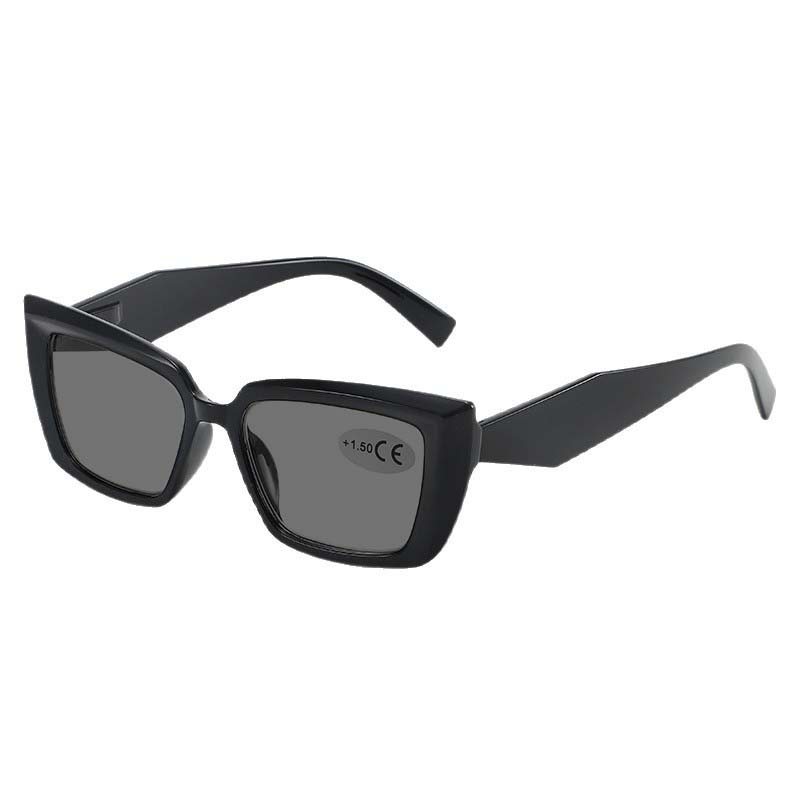Women's Vintage Style Square Shaped Thick Framed Presbyopia Sunglasses Cozy Personality Decorative Reading Eyeglasses 0 To +4.0