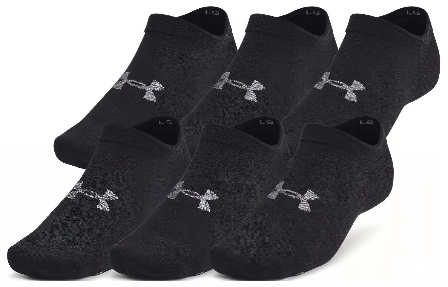 Носки Under Armour Essential No Show Унисекс 6 пар Черный 1382611-001 L